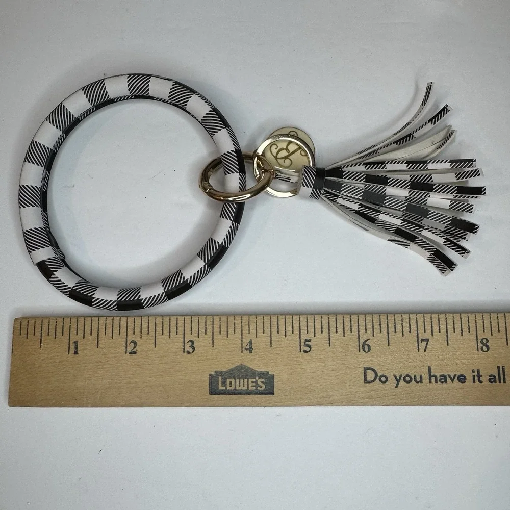 Buffalo Check Keychain With tassel‎ And 